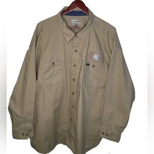 Carhartt Men’s Heavy Duty Shirt - Khaki - Size 4 XL VGUC.